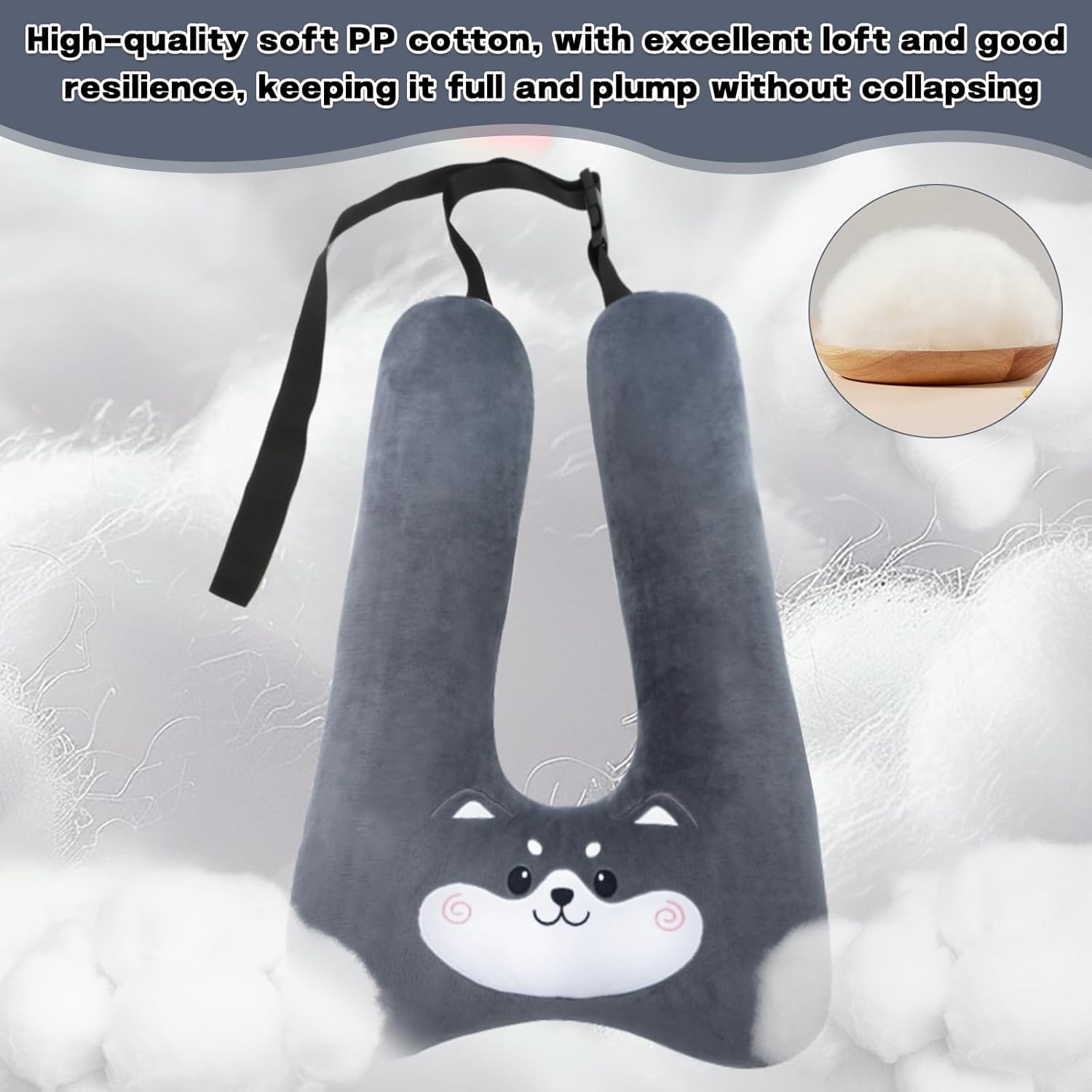 Longhuo Kids Travel Pillow U Shaped Car Seat Support