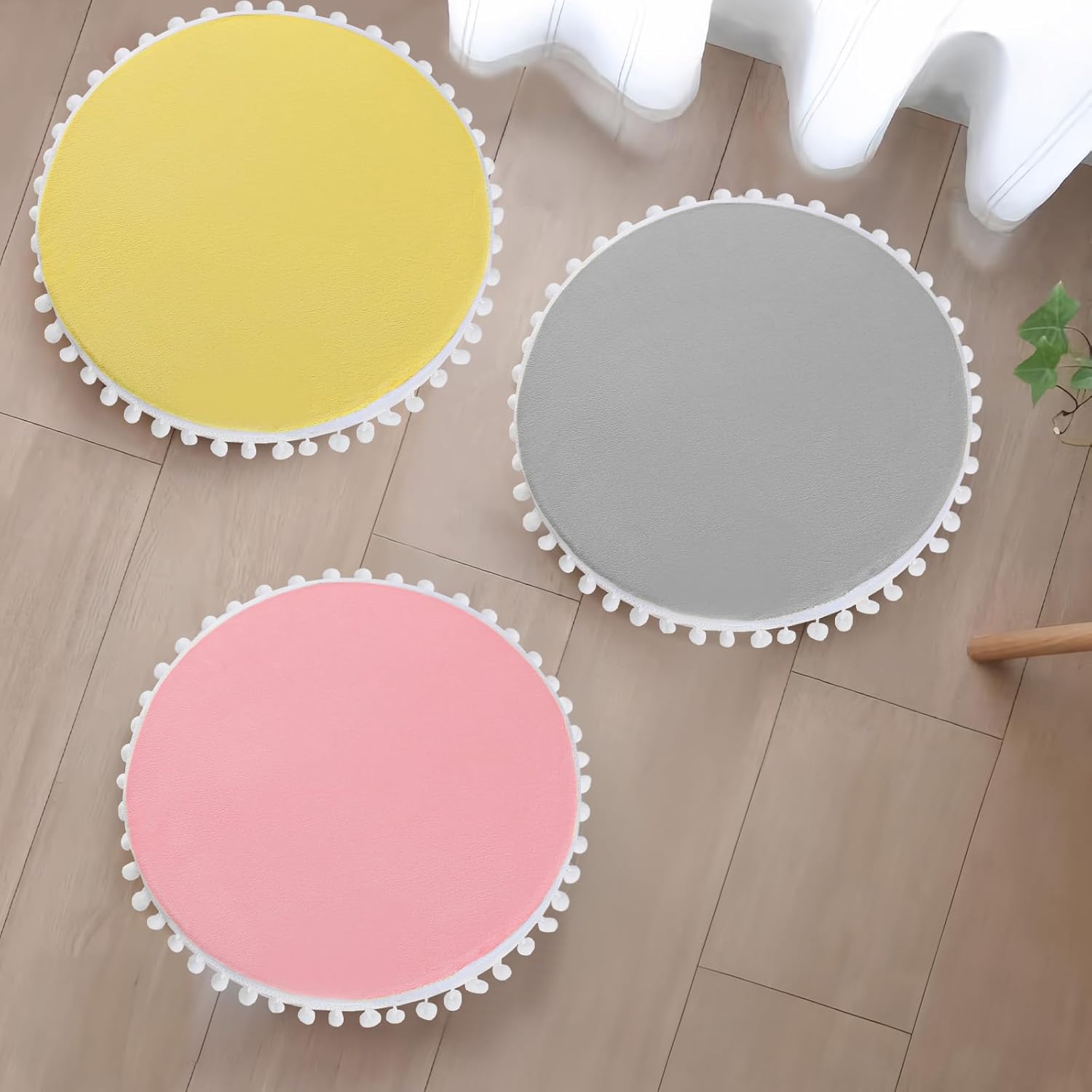 Kishome Round Floor Pillow Set of 4 for Kids
