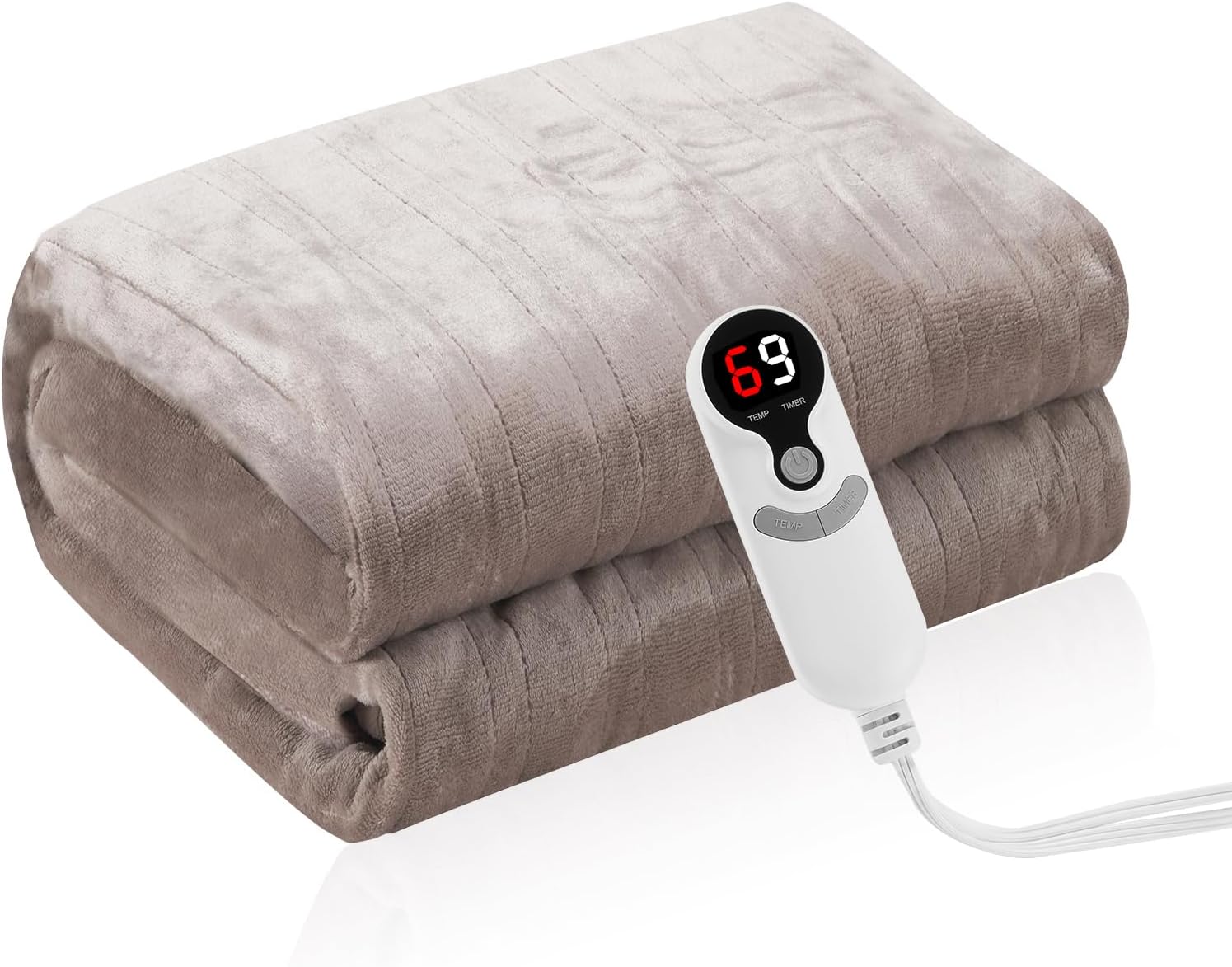 Eydna Electric Heated Blanket Full Size Camel 72x84