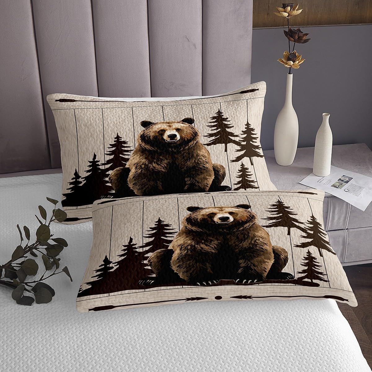 Feelyou Bear Bedspread Kids Quilted Coverlet Set Queen Size