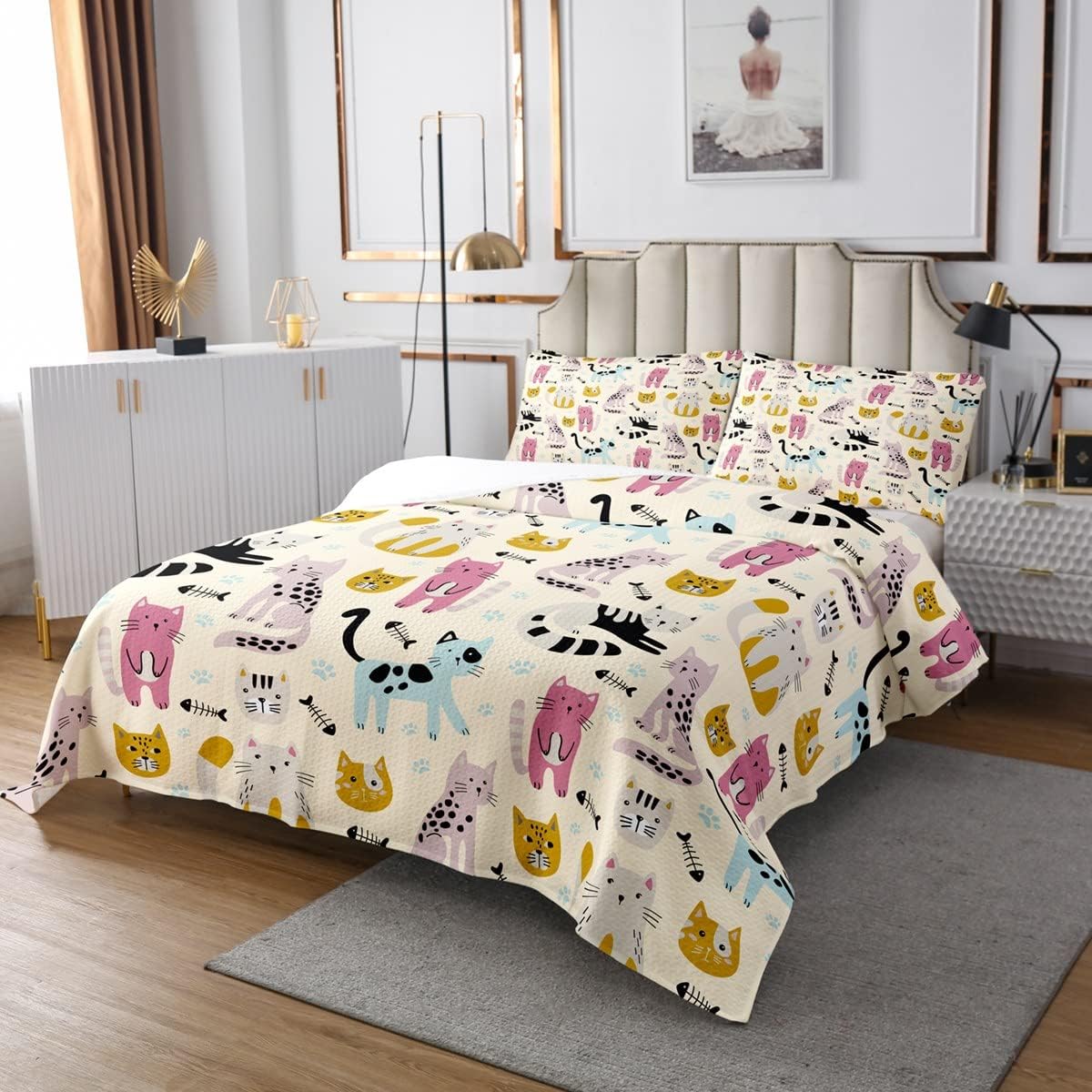 Erosebridal Kids Animal Coverlet Twin Size for Girls