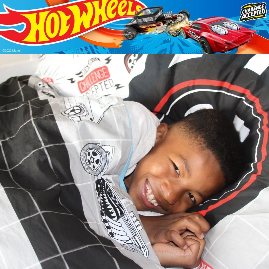 Franco Hot Wheels Kids Duvet Cover Set 2 Piece Twin