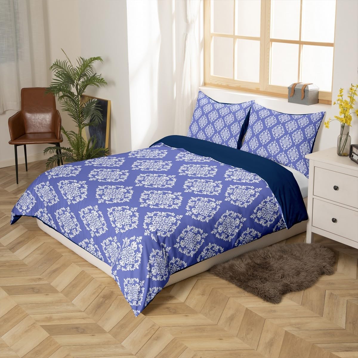 Purple Gothic Duvet Cover Set Queen Size