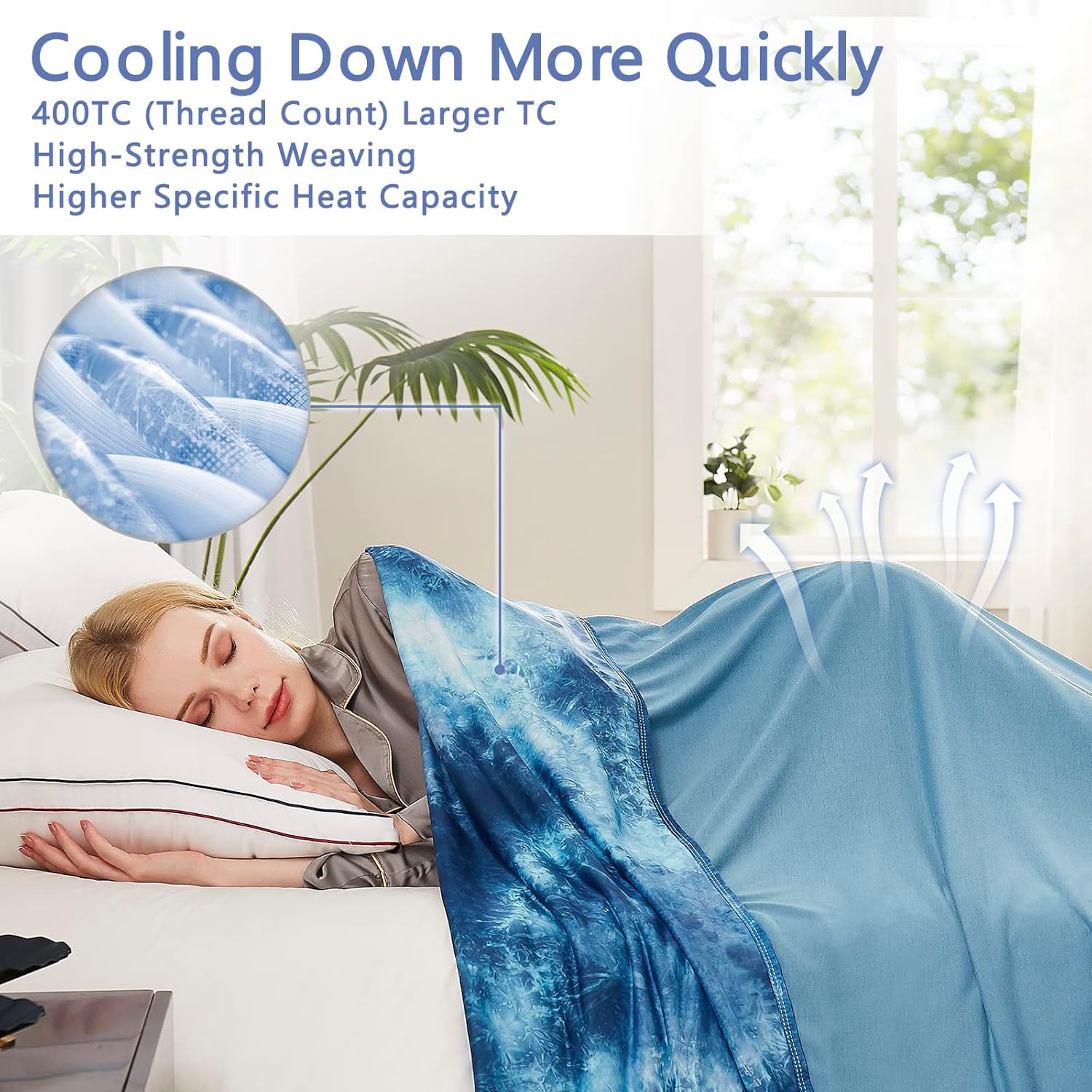 Topcee Cooling Blanket for Hot Sleepers King Size 90x104