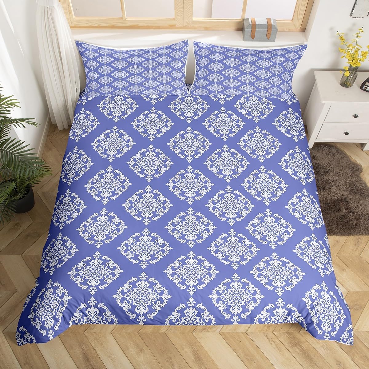 Purple Gothic Duvet Cover Set Queen Size