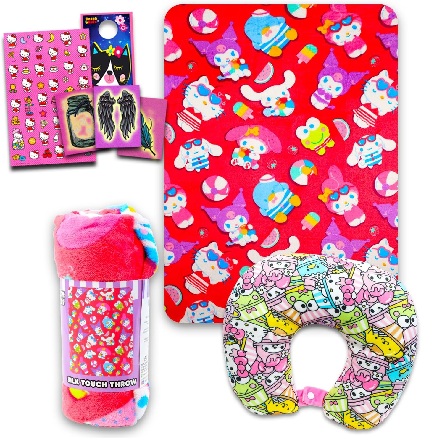 SANRIO Hello Kitty Travel Pillow and Blanket Set