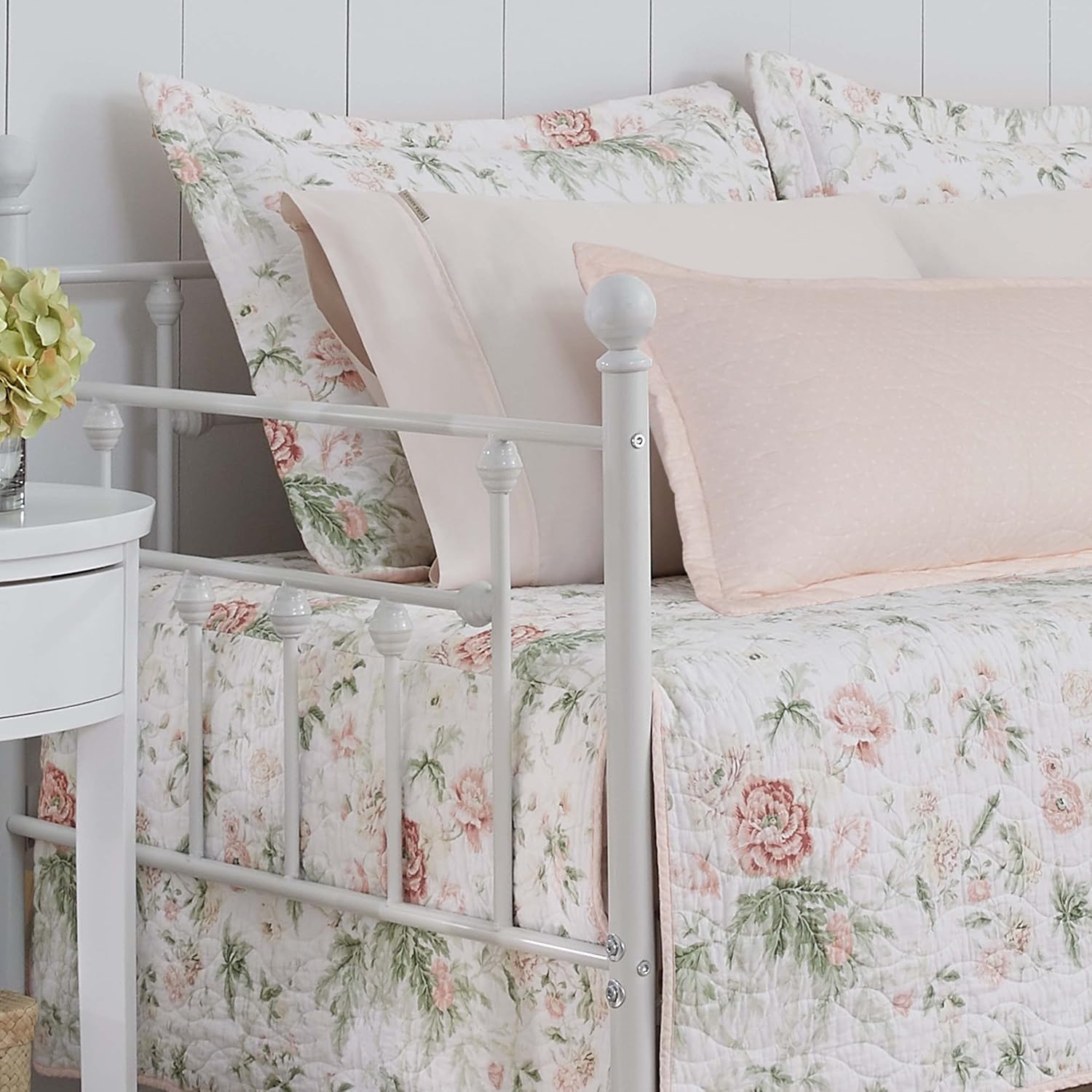 Laura Ashley Daybed Set - Breezy Floral Pink 100 Cotton Polyester