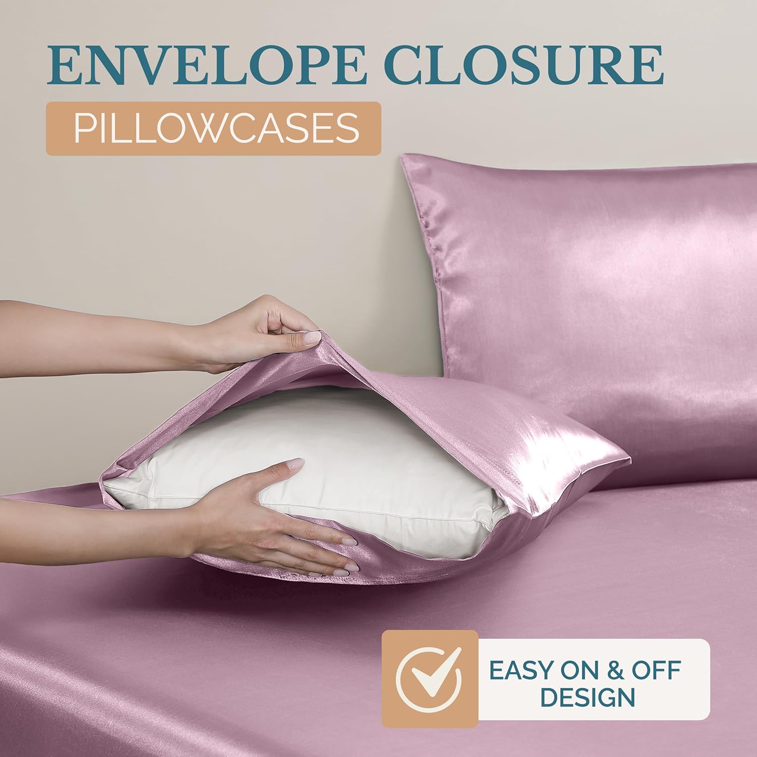 Casa Platino Satin Sheets Set for Girls - Pink