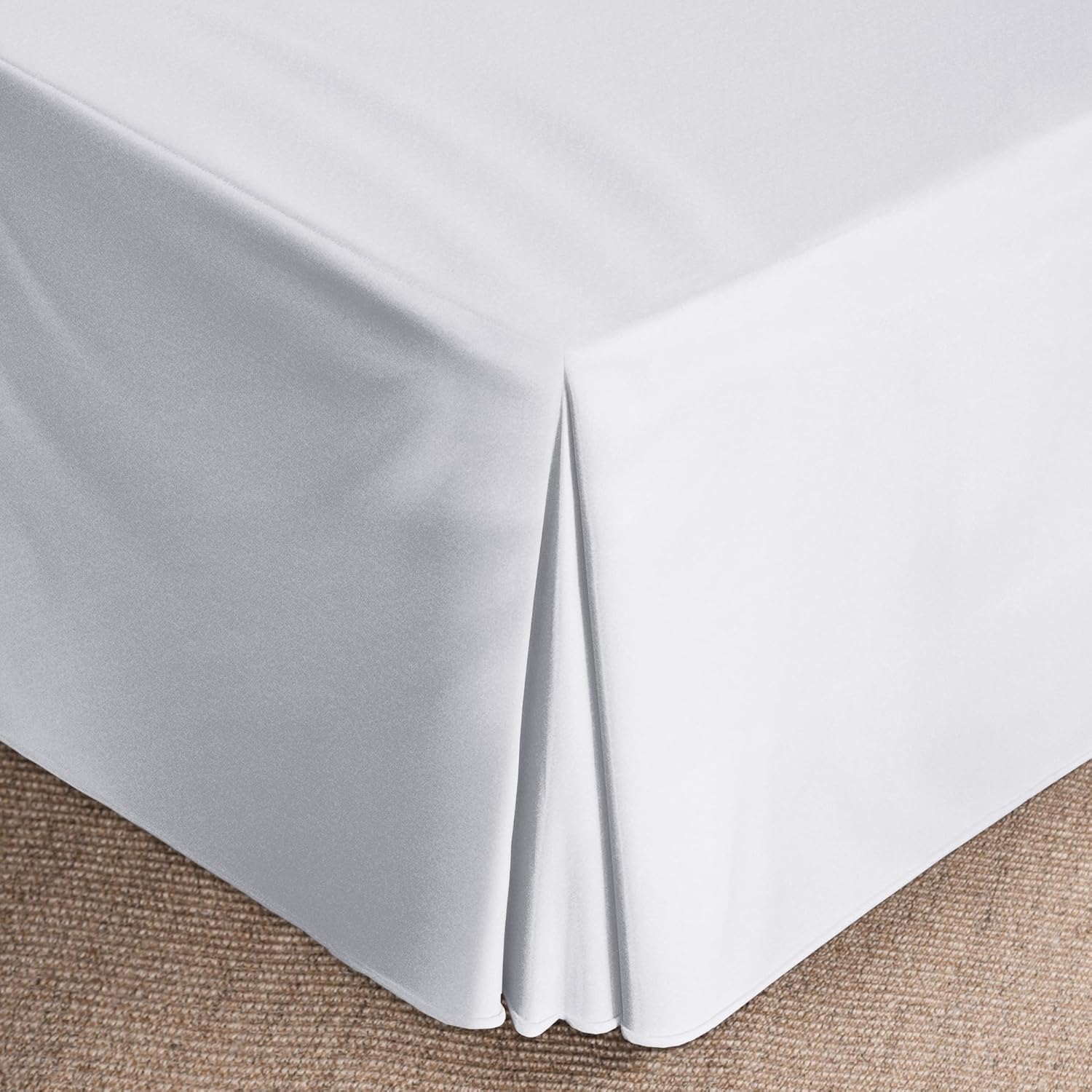 WVM Soft Quadruple Pleated Bed Skirt for Queen Bed