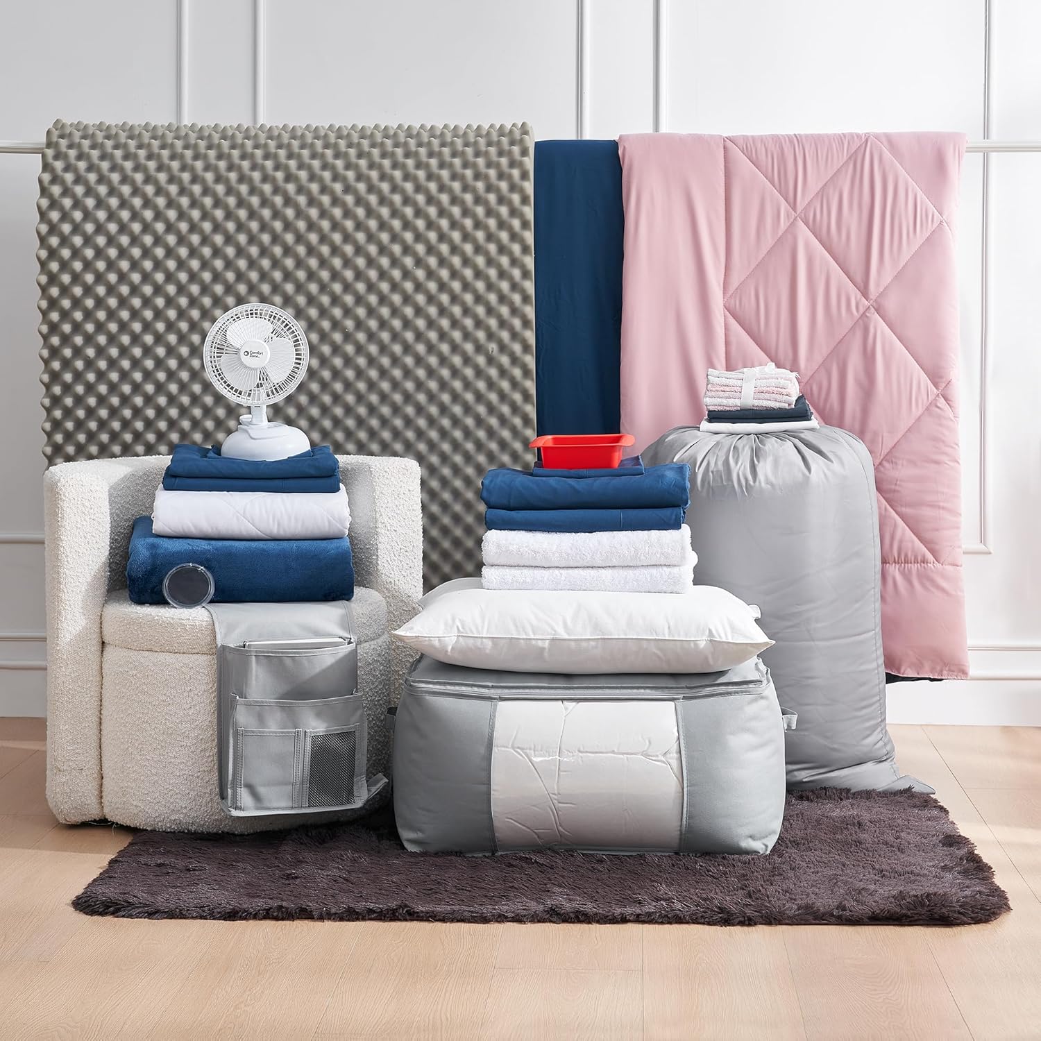 Fully Loaded Twin XL Dorm Bedding Essentials Set