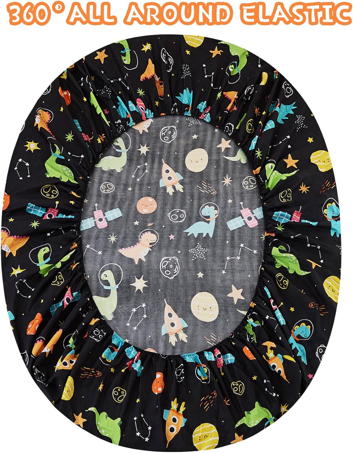 Yibeizi Dinosaur Space Twin Sheet Set for Boys 1