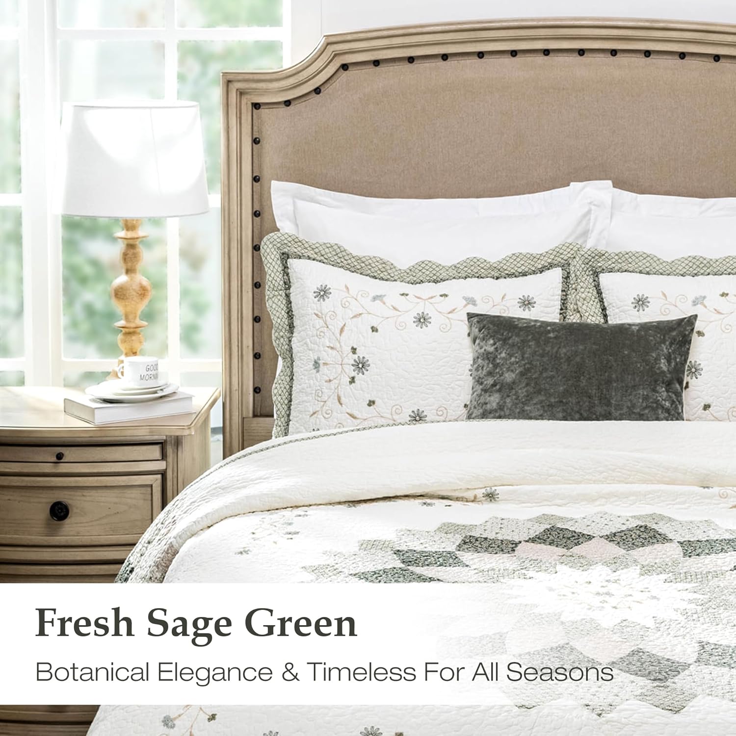 ELEGANT LIFE HOME All-Season Cotton Quilt Set 3-Piece