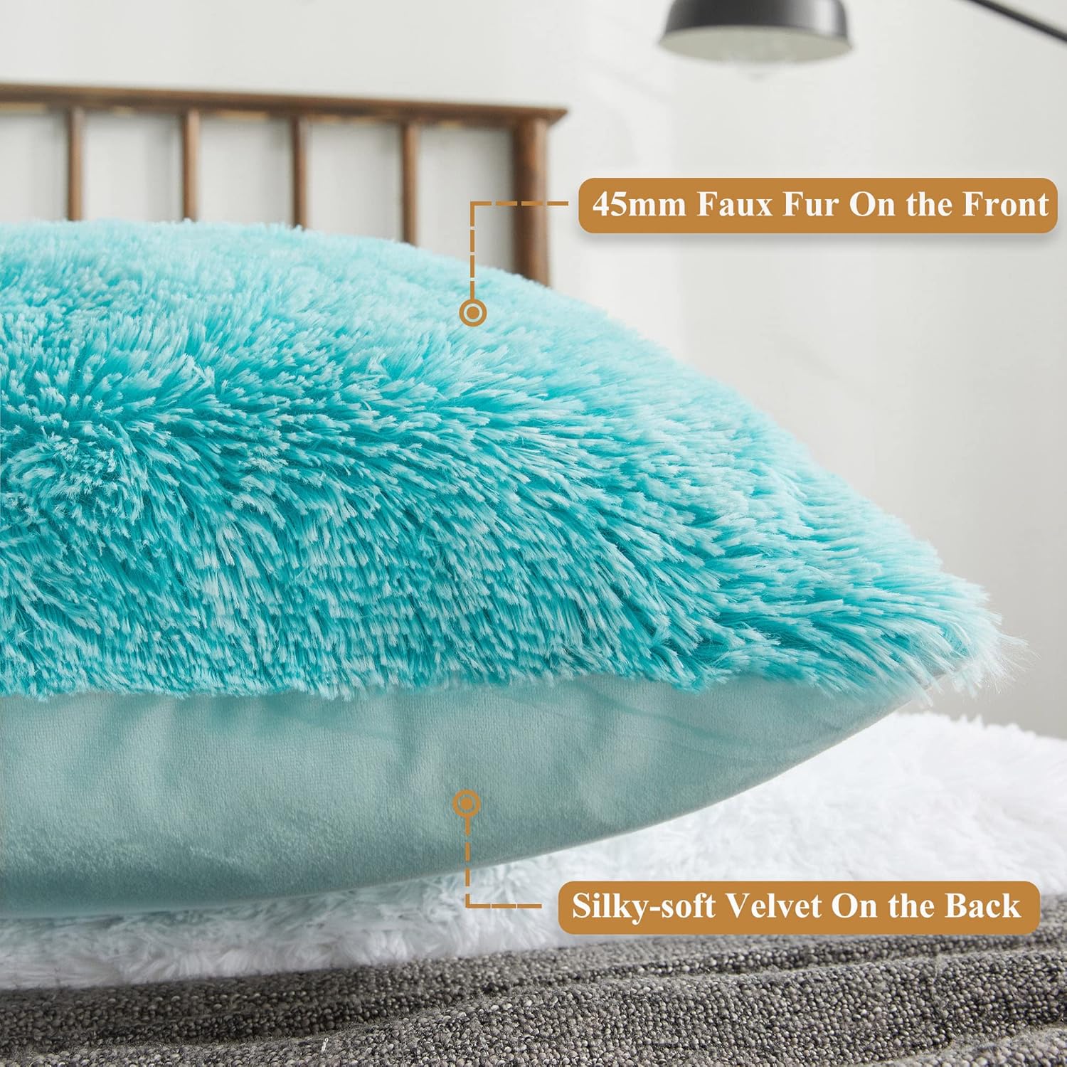 XeGe Cozy 20x54 Furry Body Pillow Sham