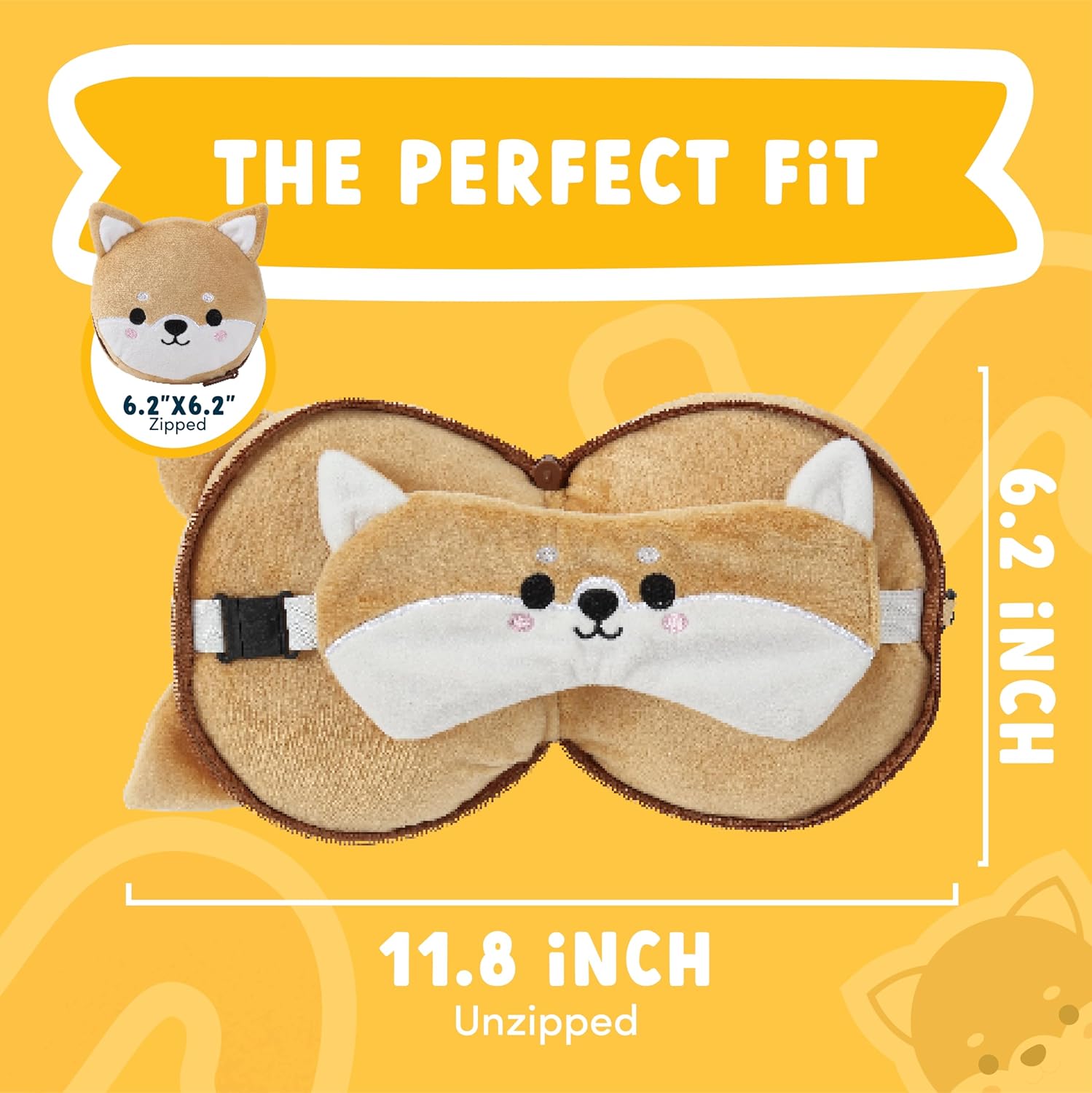 ecoZen Lifestyle Travel Pillow Set - Dog Design for Kids