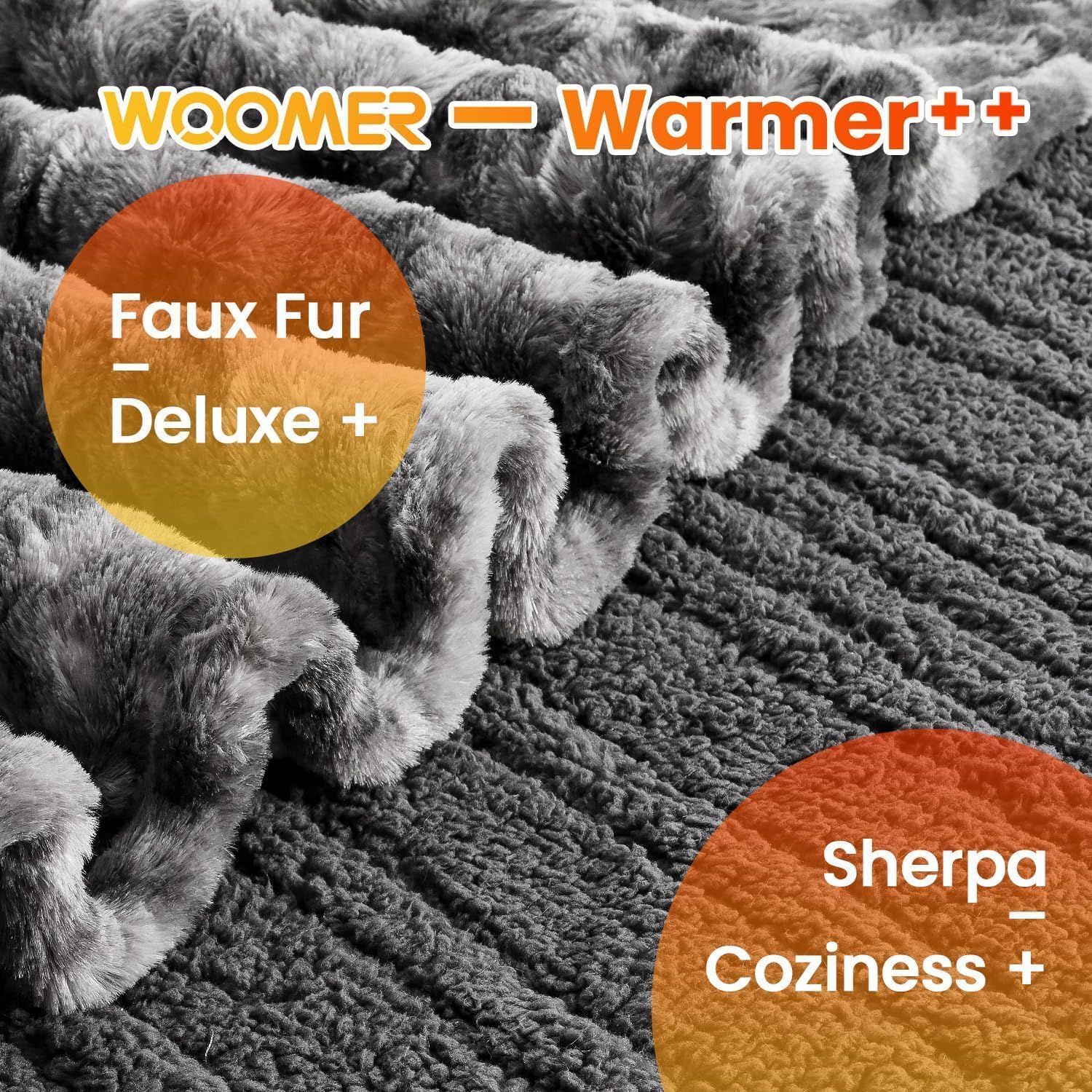 WOOMER Heated Blanket with 10 Heat Levels