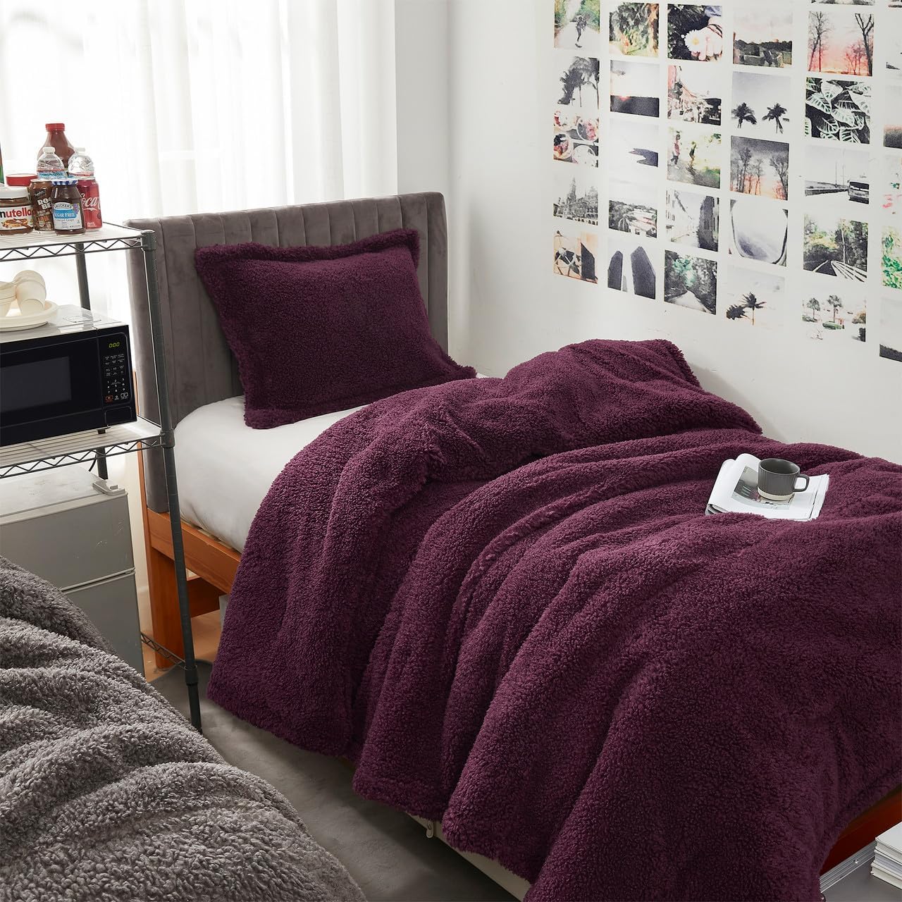Byourbed Unfluffin Believable Comforter Set Twin XL Burgundy
