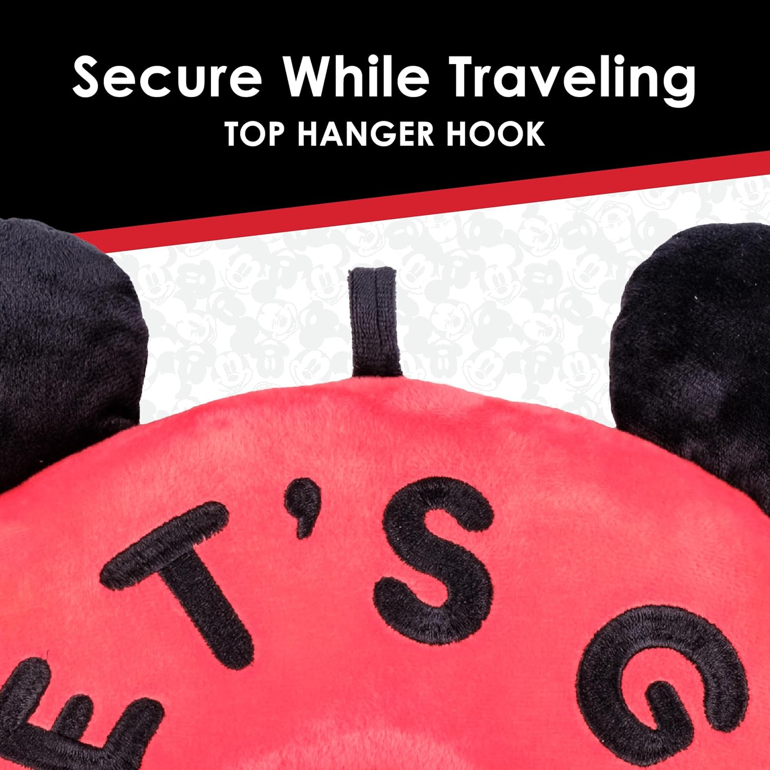 Disney Mickey Mouse Travel Pillow Lets Go Portable Neck Support