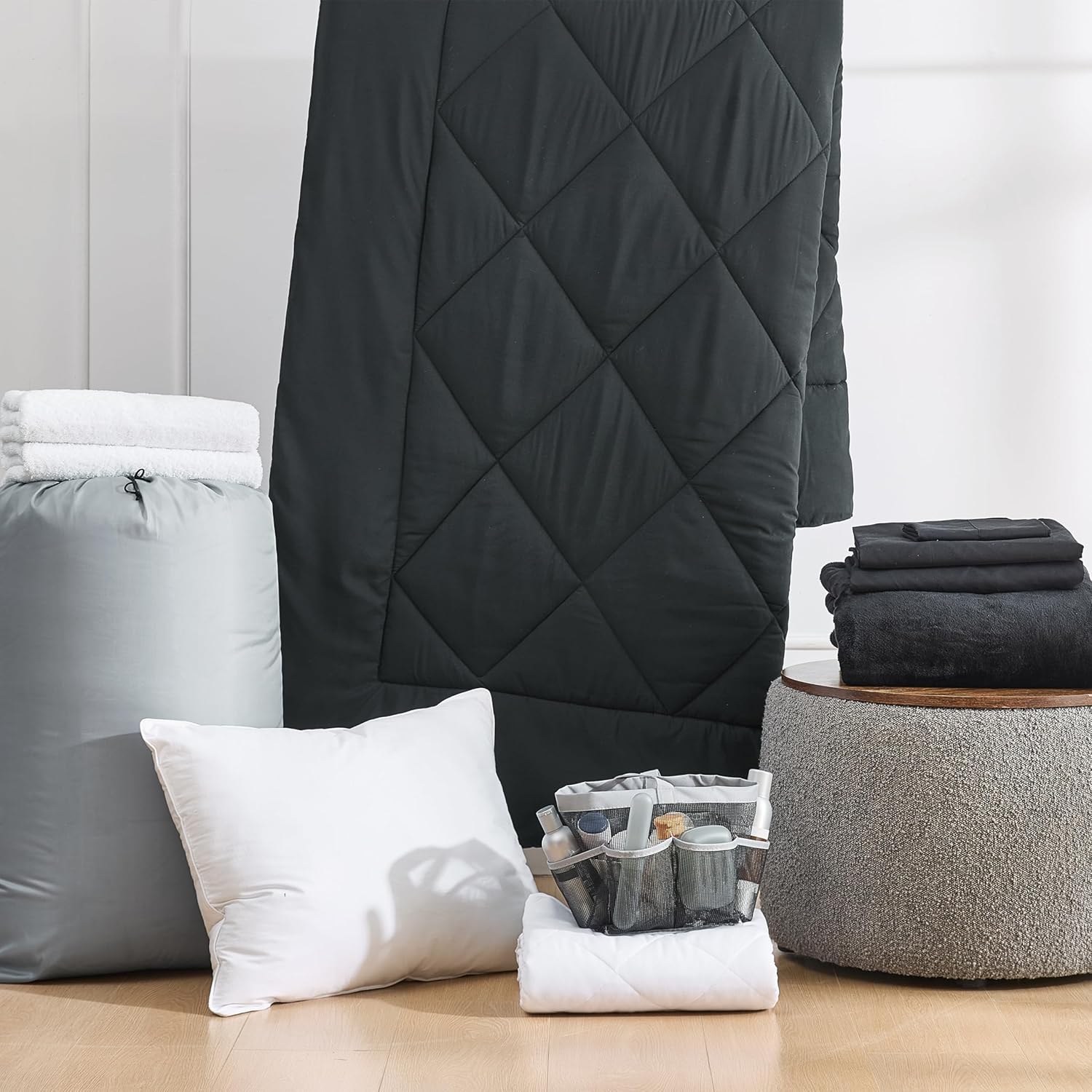 DormCo College Freshman Dorm Pack - Black Set