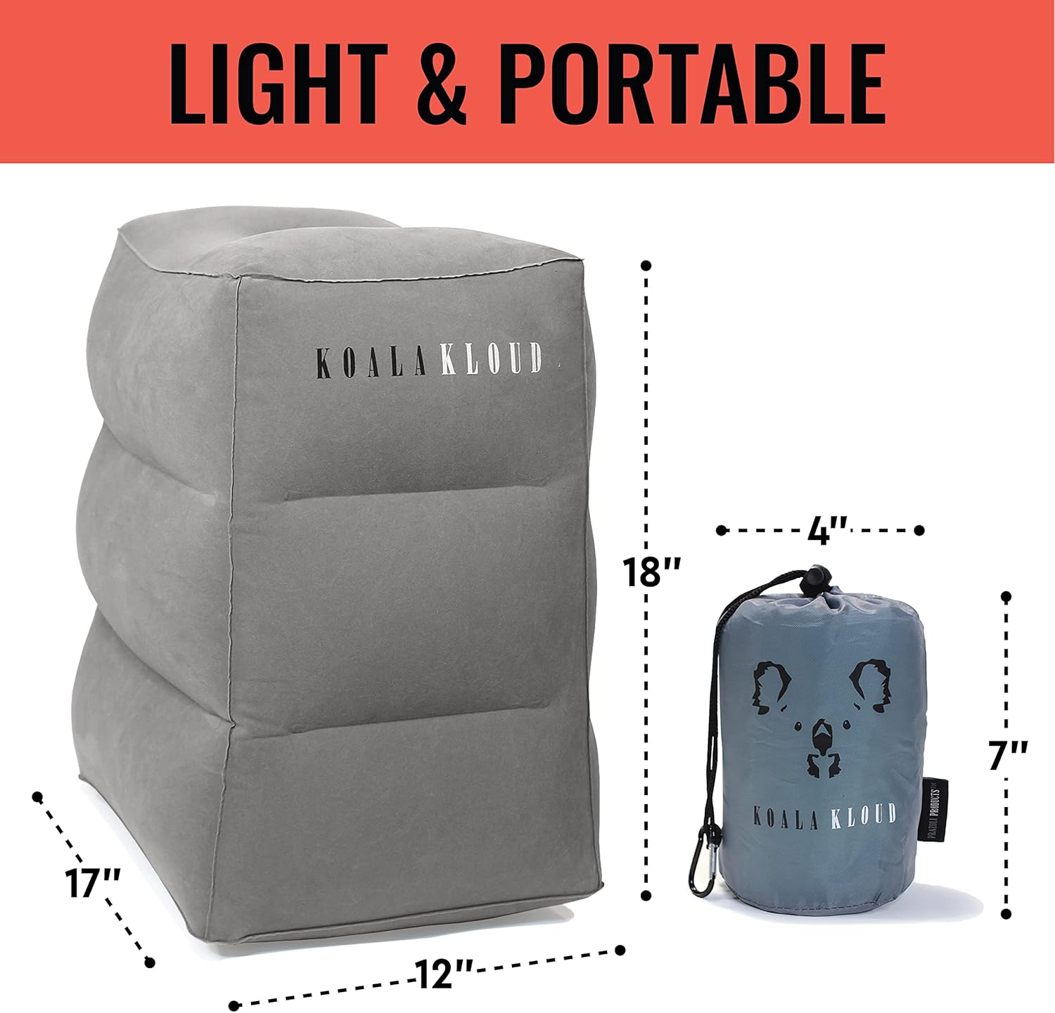 Koala Kloud Travel Foot Rest - 2-Pack Inflatable