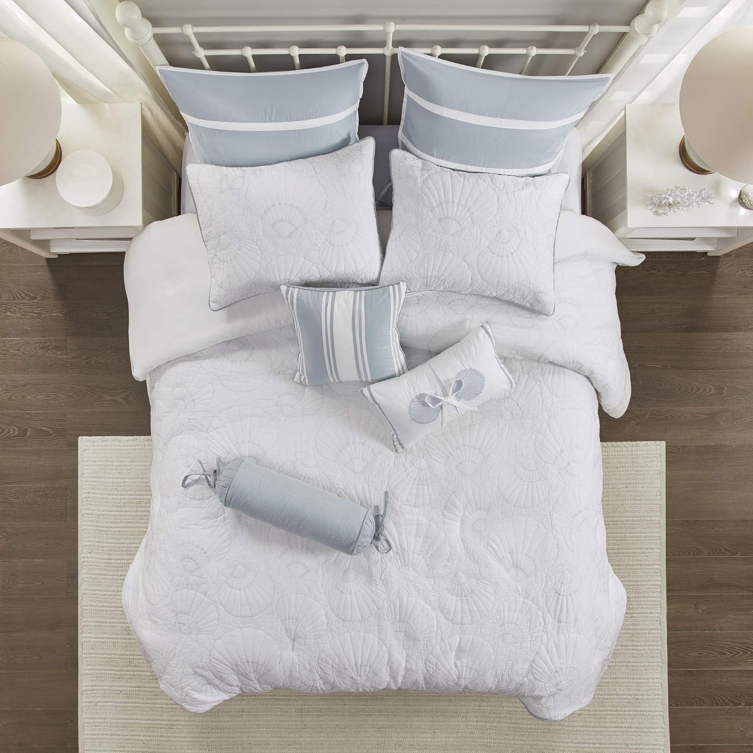 Harbor House Coastal Crystal Beach Euro Sham - Blue 26x26