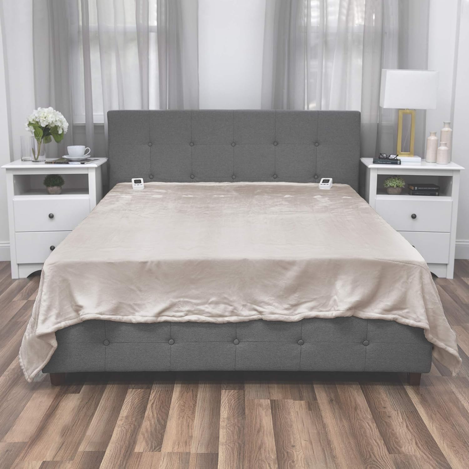 SensorPEDIC Heated Electric Blanket King Cappuccino