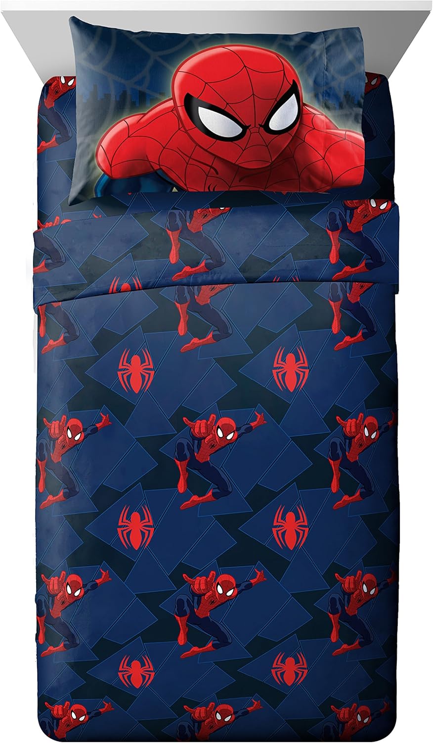 Jay Franco Marvel Spiderman Saving The Day Microfiber Twin Sheet Set
