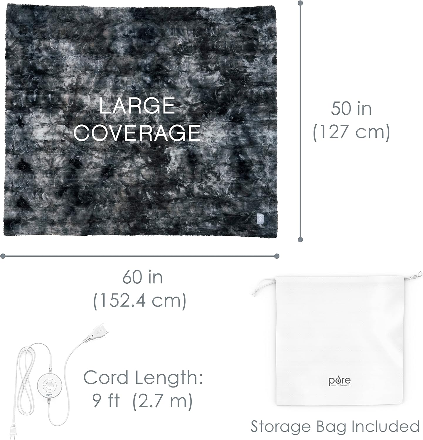PureRadiance Heated Throw with 6 Heat Settings