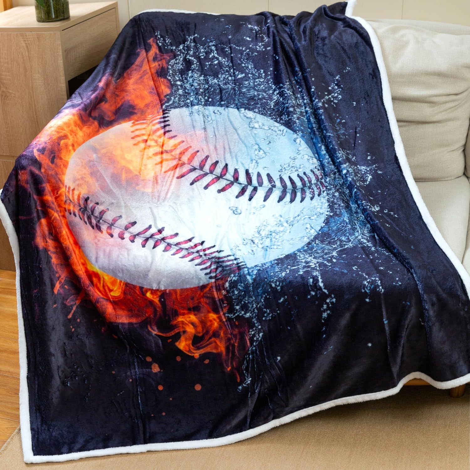 Sviuse Baseball Throw Blanket with Print 50x60 Inches