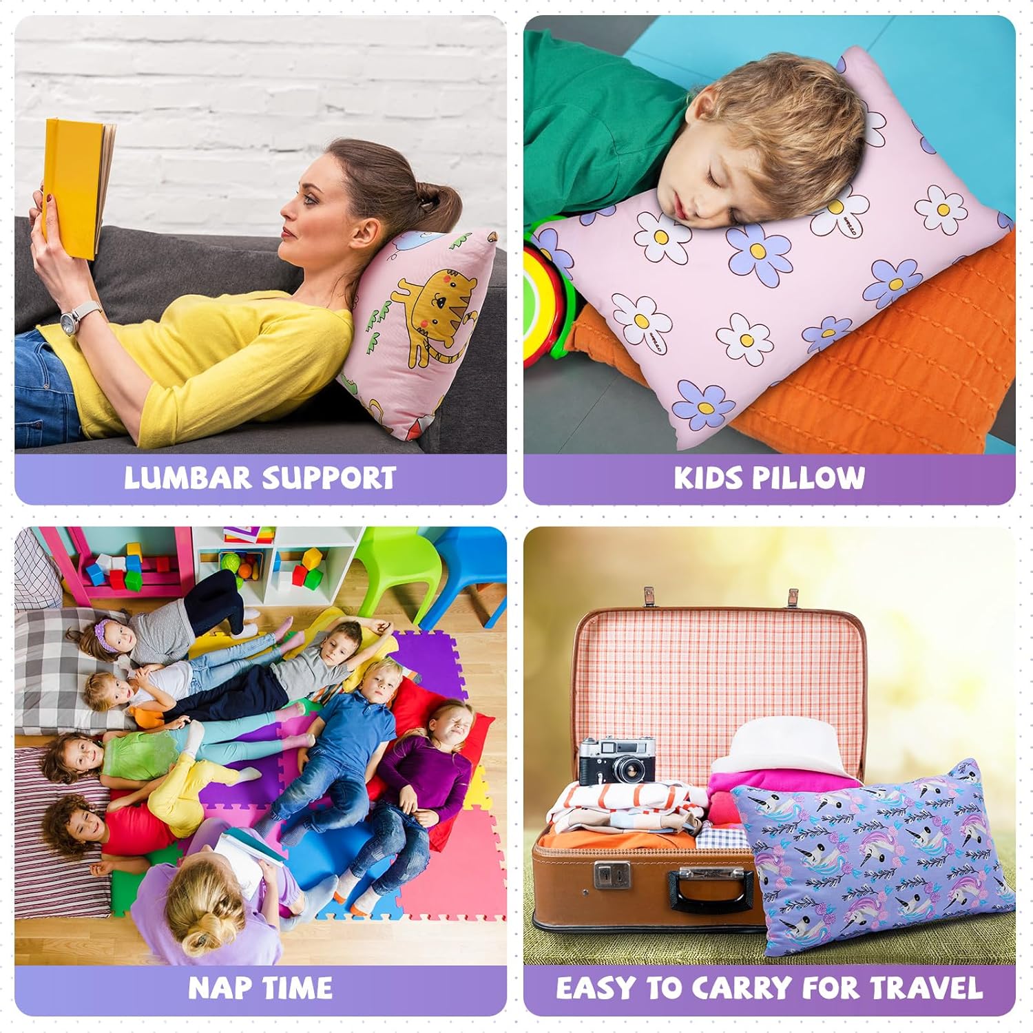 Kigley 6 Pack Mini Travel Pillows for Kids and Pets
