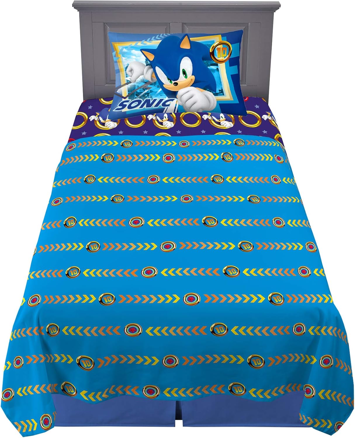 Franco Kids Bedding Sonic The Hedgehog Microfiber Sheet Set