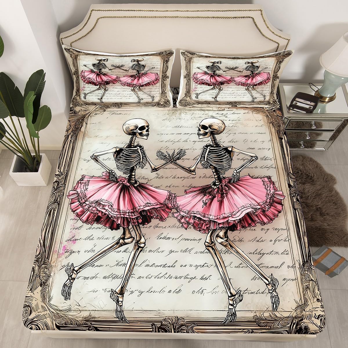 Manfei Skeleton Kids Sheet Set 4pcs