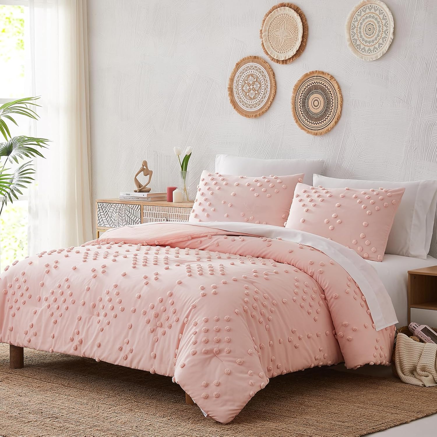 Geniospin Pink TwinTwin XL Bed-in-a-Bag Comforter Set