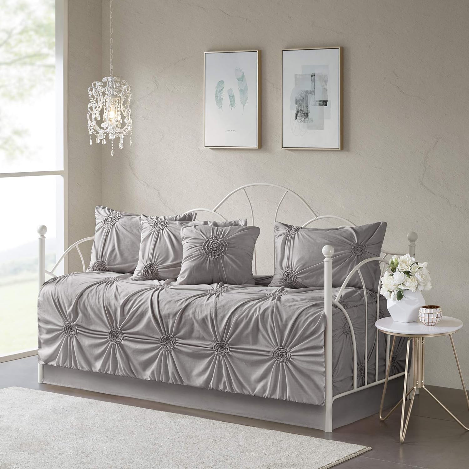 Madison Park Daybed Cover Set - Dark Grey 75x39 6 Piece 1