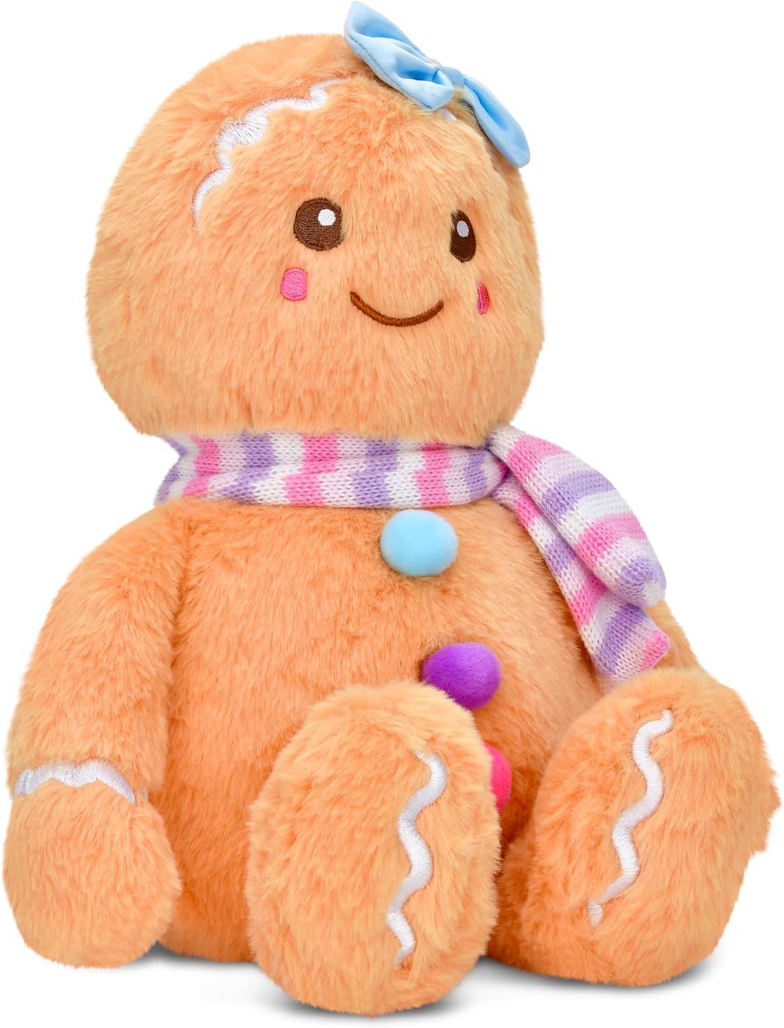Iscream Joyful Gingerbread Girl Holiday Pillow Buddy 1