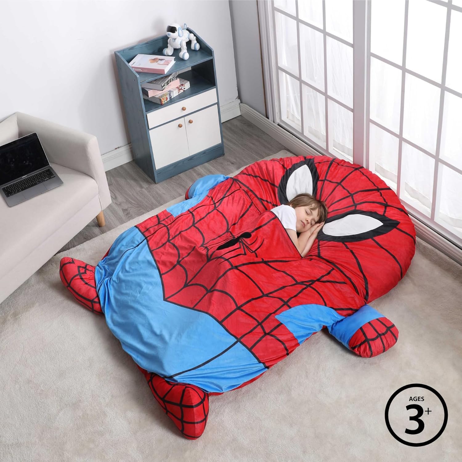 Idea Nuova Marvel Spiderman Floor Lounger for Kids