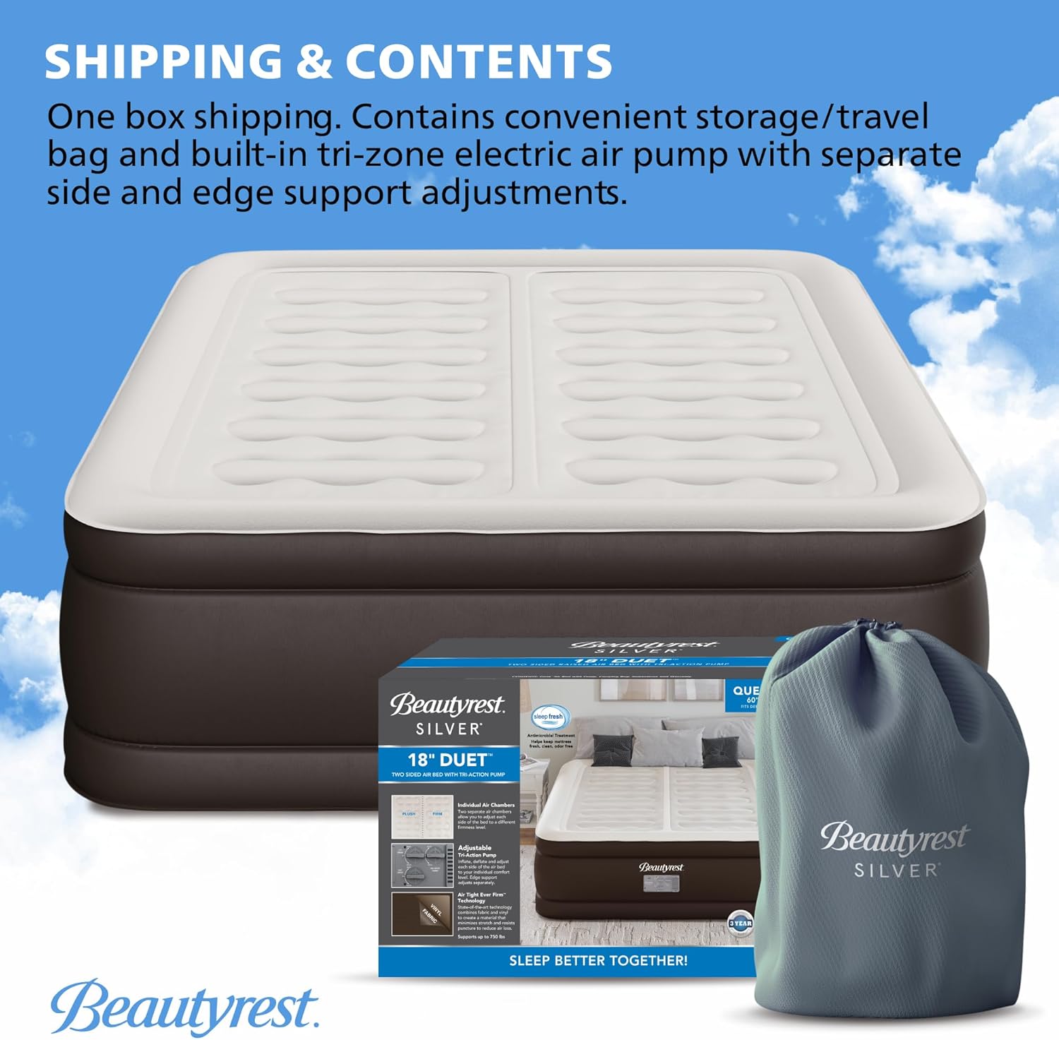 Beautyrest 18 Inch Duet Luxury Air Mattress