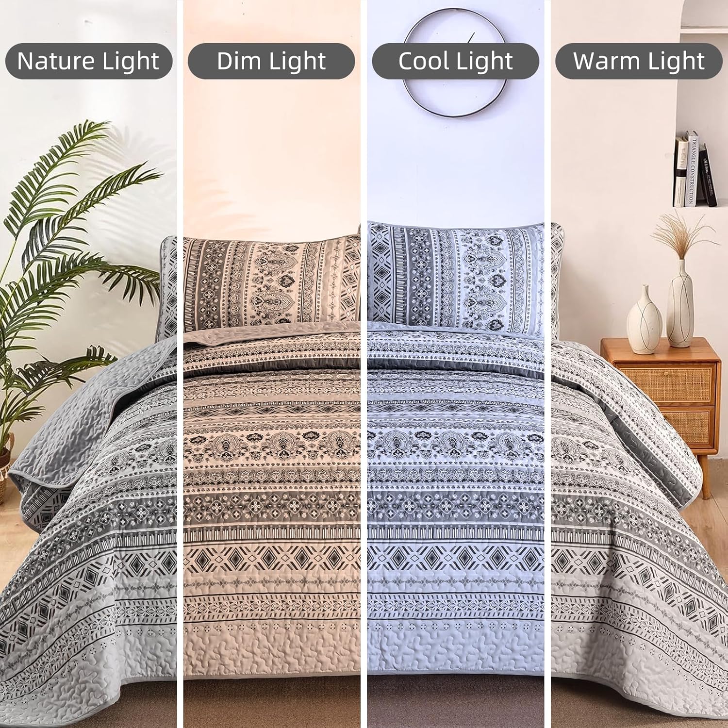 Goodidea Boho Quilt Set King Size 3 Piece