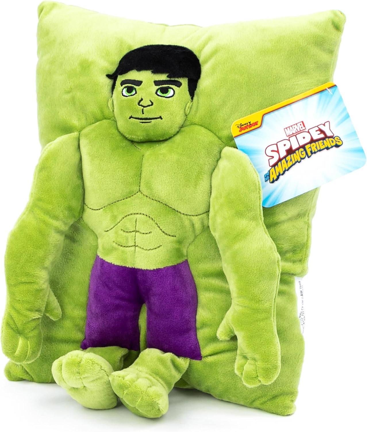Jay Franco Marvel Hulk 3D Snuggle Plush Pillow - 15 Inches Green