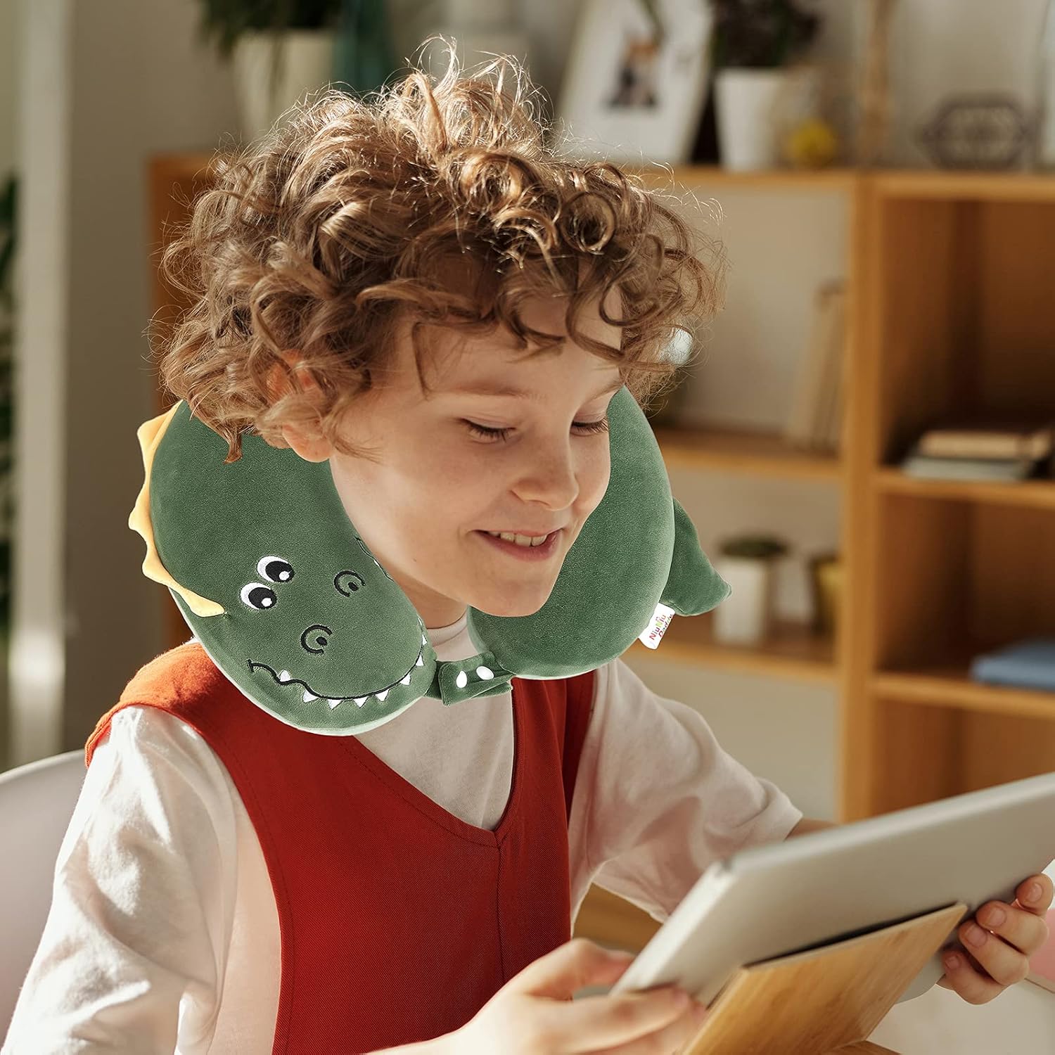 Niuniu Daddy Crocodile Kids Travel Neck Pillow