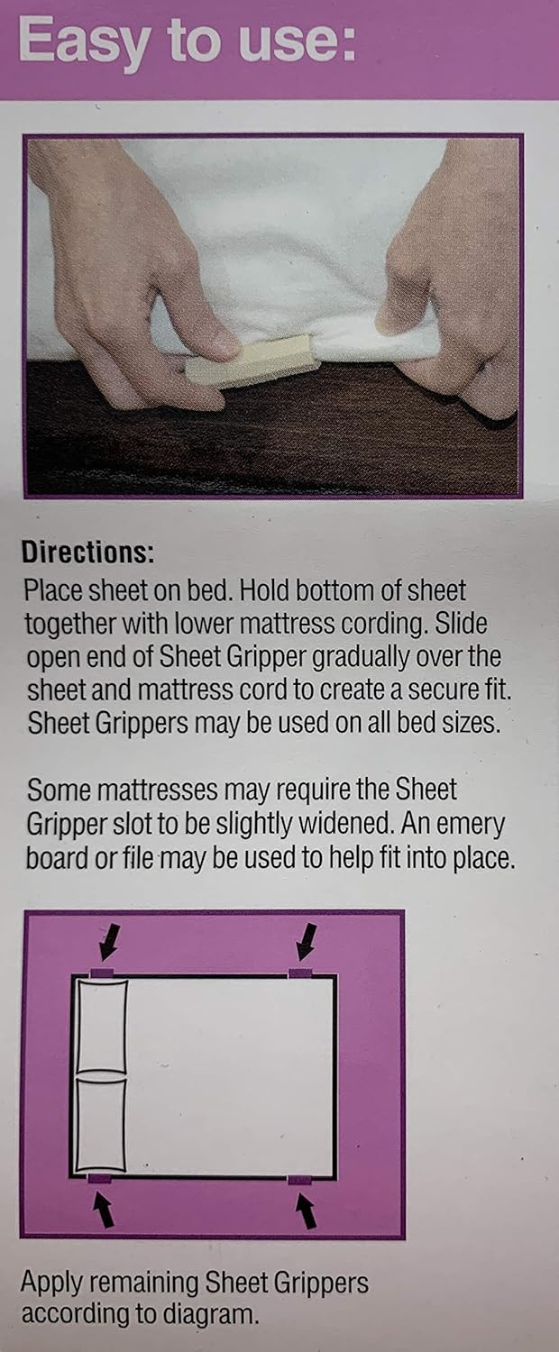 FRESH IDEAS Grips - Sheet Holders 4 Count