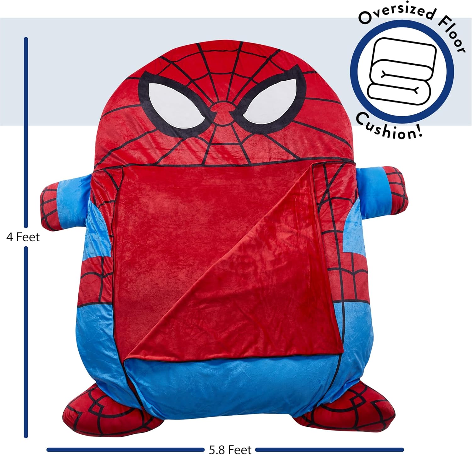 Idea Nuova Marvel Spiderman Floor Lounger for Kids