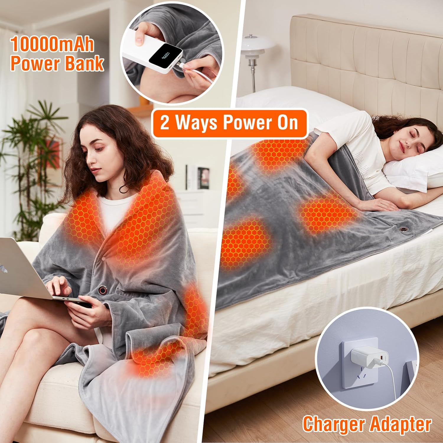Svanur 50x60 Heated Blanket with 12V Battery