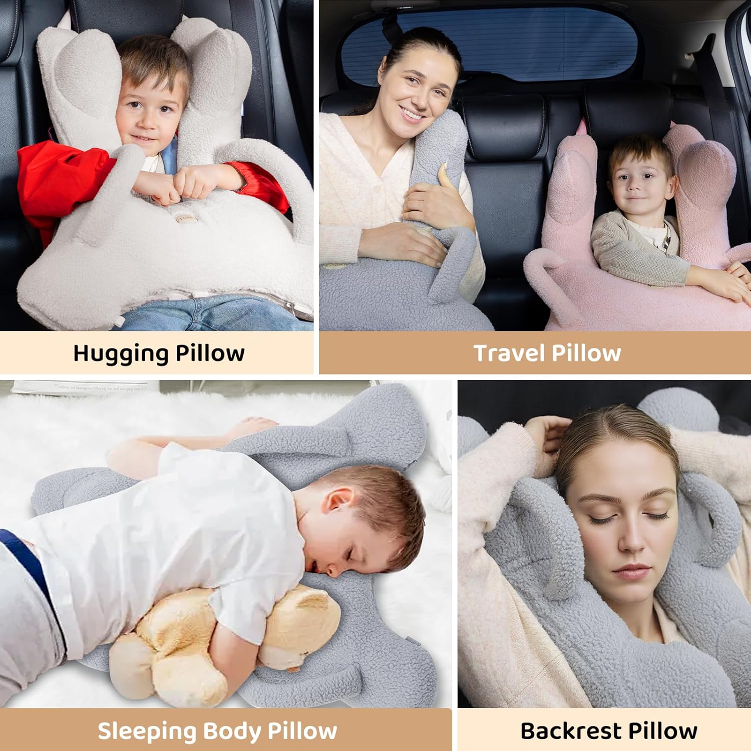 FLORICH Travel Pillow with Head and Body Support