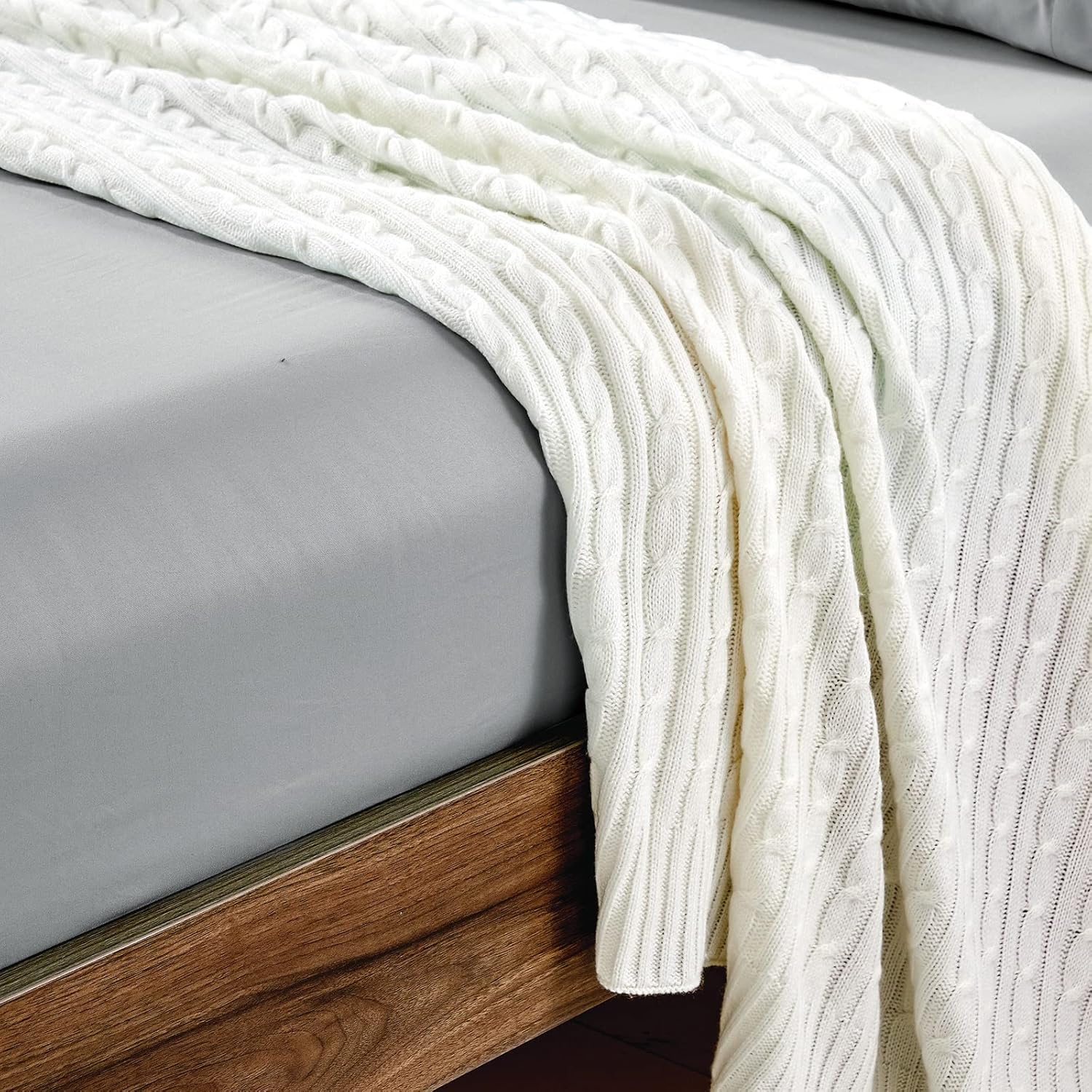 FreshCulture King Fitted Sheets 6 Pack Light Grey