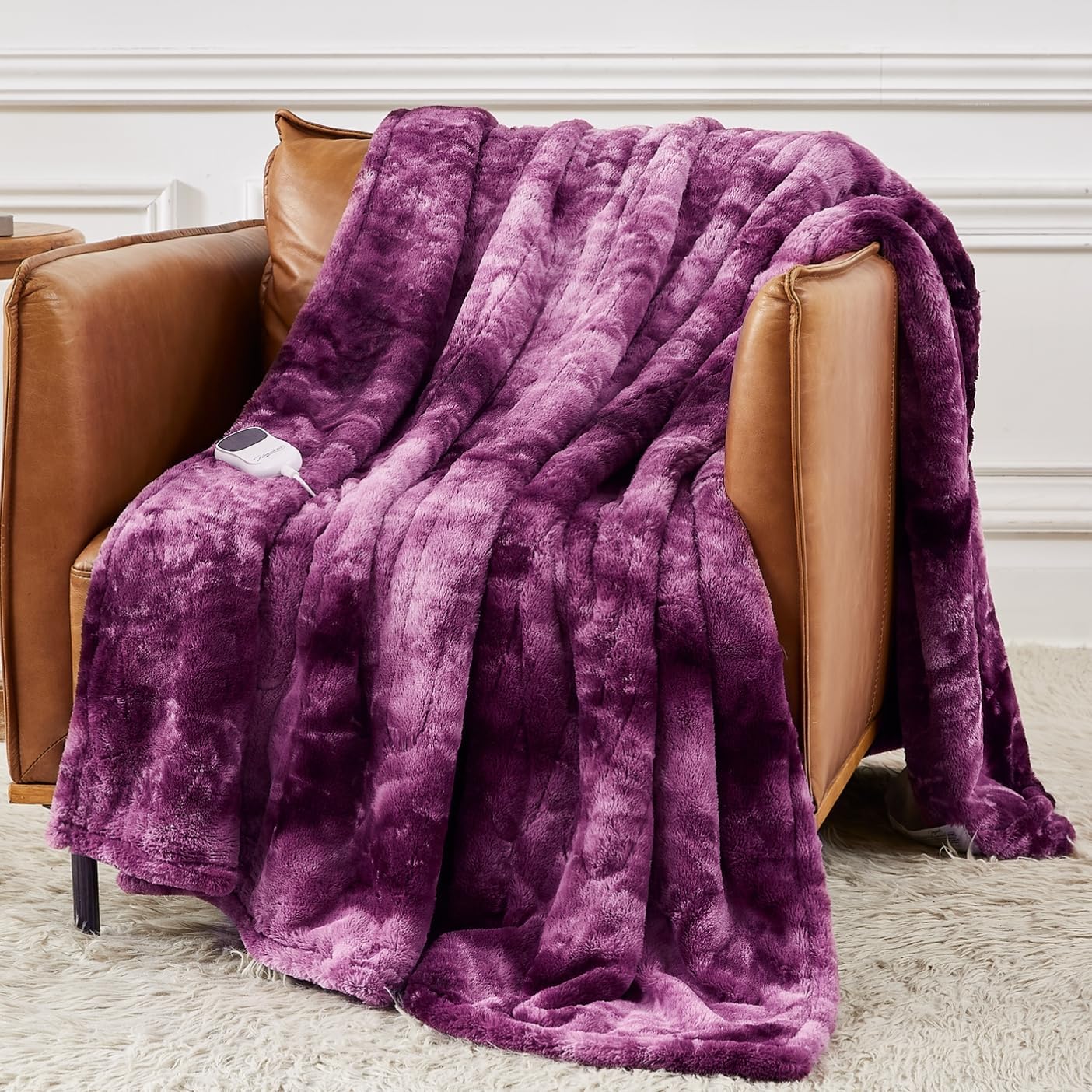 Homemate Heated Throw Blanket - 50x60 Electric Blanket with 10 Heat Levels