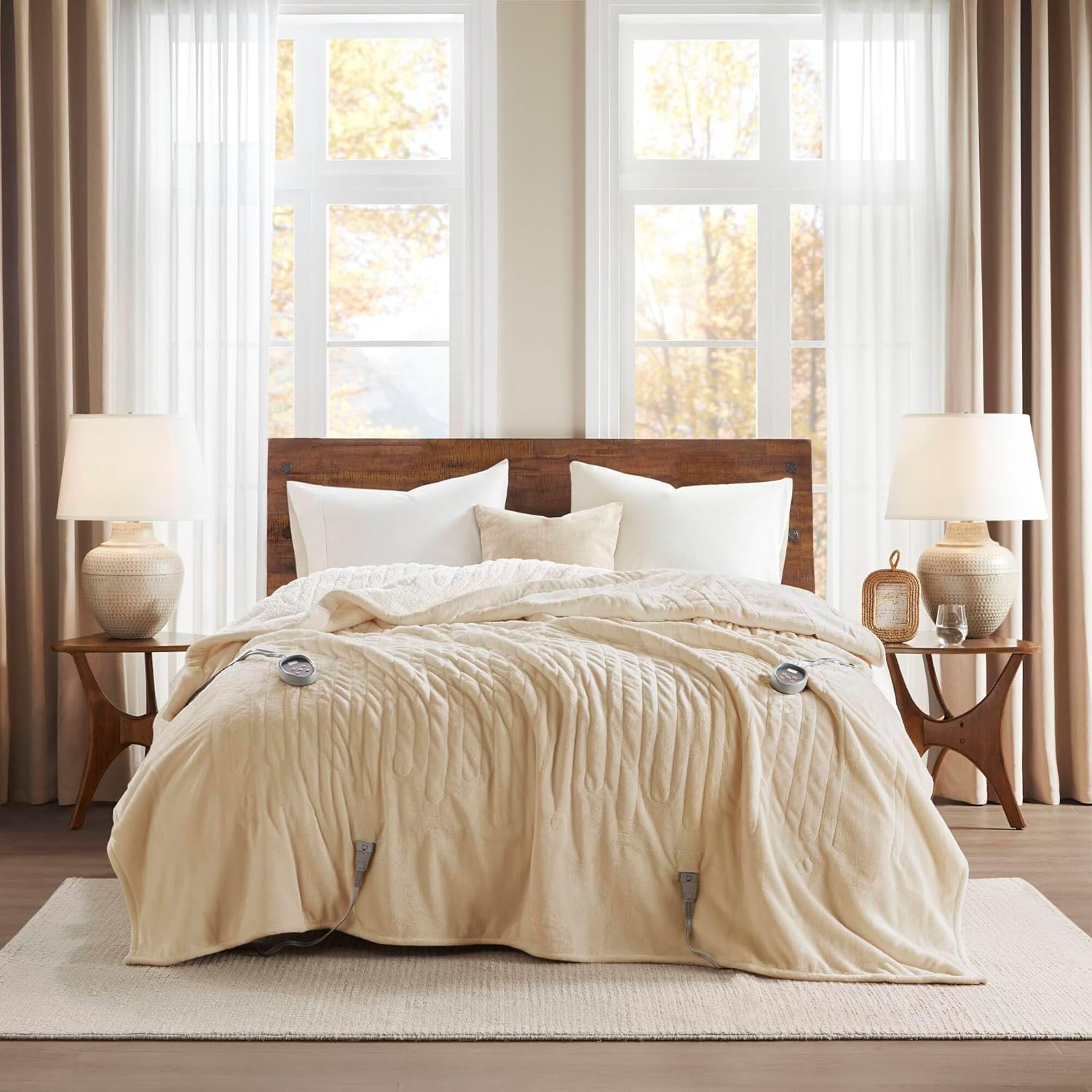 Woolrich Heated Plush to Berber Electric Blanket Throw 1