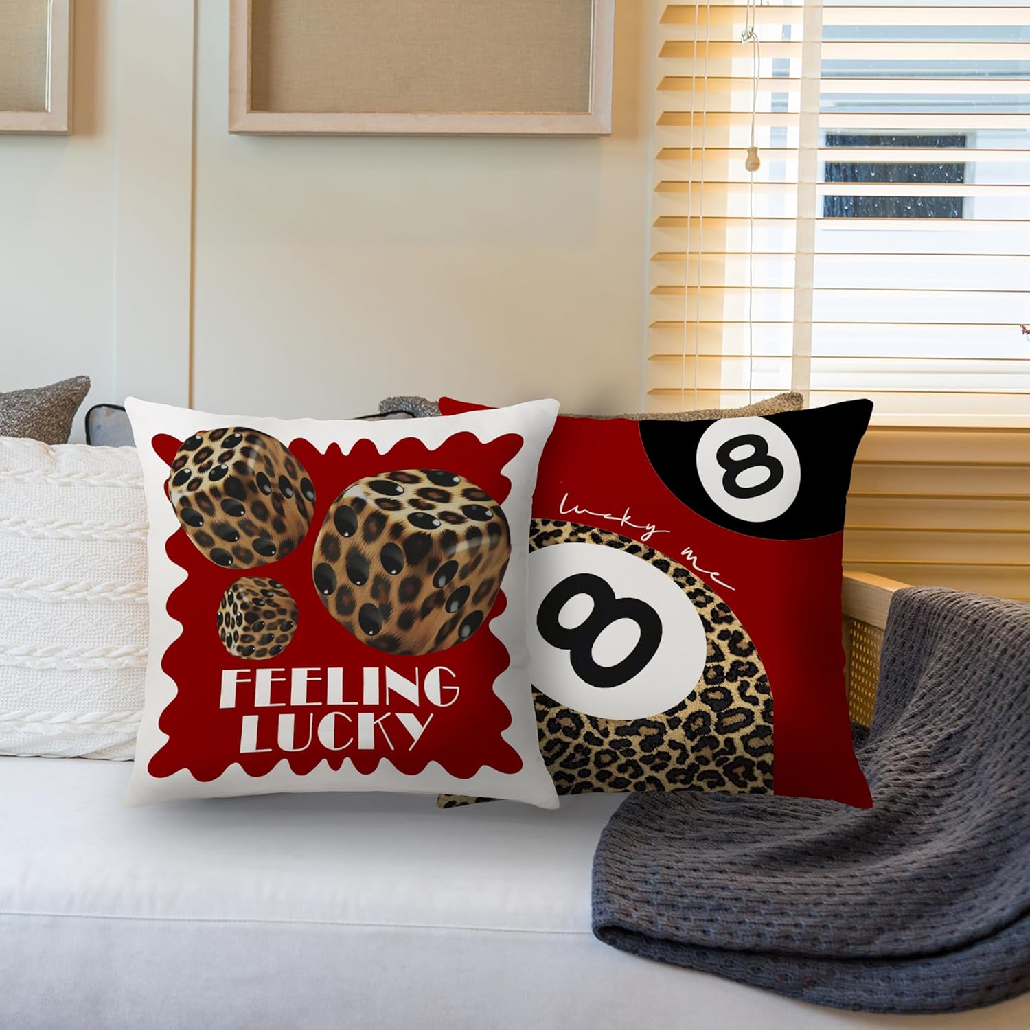 Nipil Leopard Print Pillow Covers Set of 2
