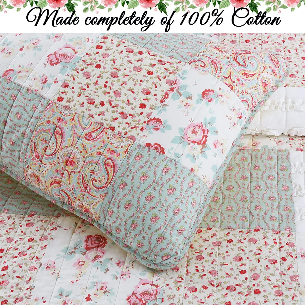 Cozy Line 100 Cotton Reversible Quilt Bedding Set