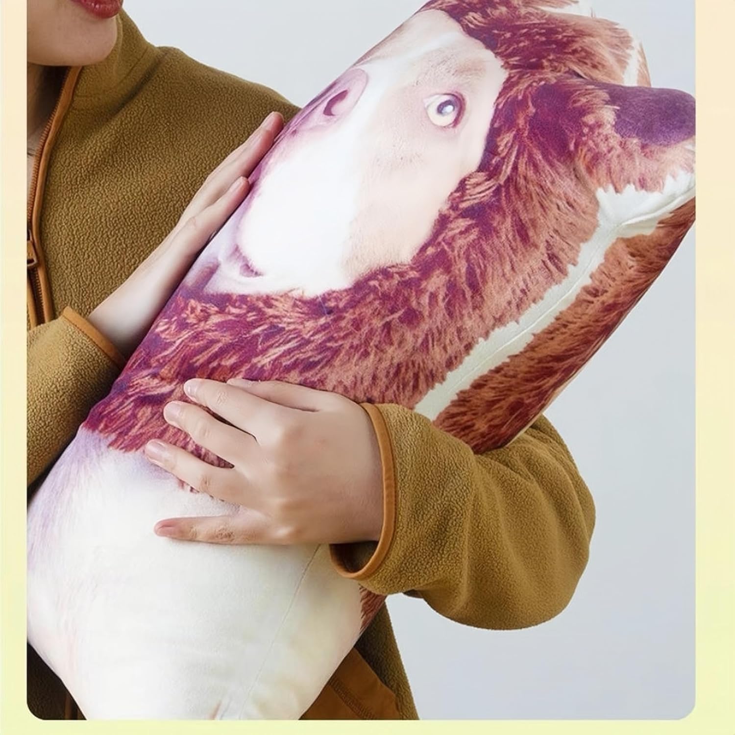 Custom Pet Pillow with Personalized Photo White