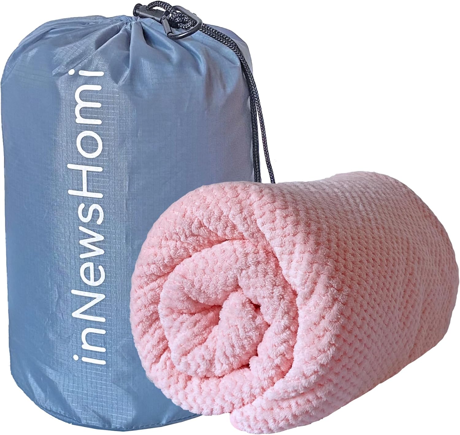 INNEWSHOMI Travel Blanket with Pillow Pink